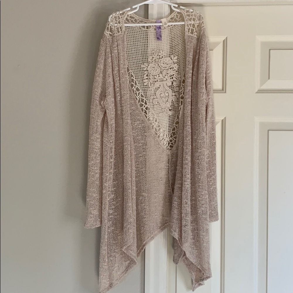 Francesca’s, Cream lace cardigan